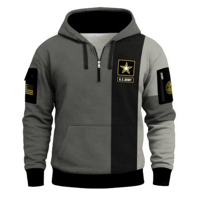 US ARMY 250TH Years Of Service All-over Quater Zip Hoodie