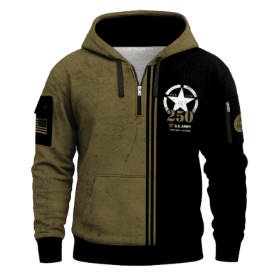 US ARMY 250TH Years Of Service All-over Quater Zip Hoodie