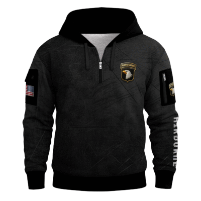 US ARMY AIRBORNE All-over Quater Zip Hoodie