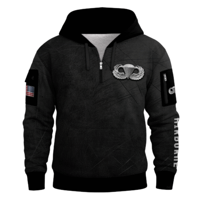 US ARMY AIRBORNE All-over Quater Zip Hoodie