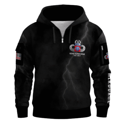 US ARMY AIRBORNE All-over Quater Zip Hoodie