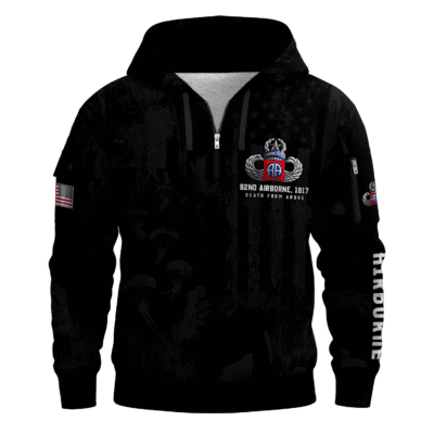 US ARMY AIRBORNE All-over Quater Zip Hoodie