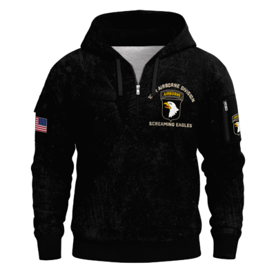 US ARMY AIRBORNE All-over Quater Zip Hoodie