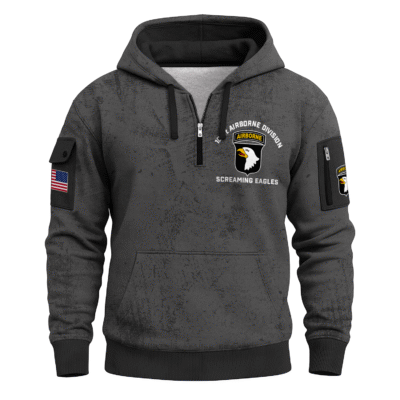 US ARMY AIRBORNE All-over Quater Zip Hoodie