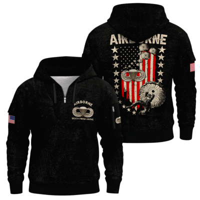 US ARMY AIRBORNE Quarter Zip Hoodie