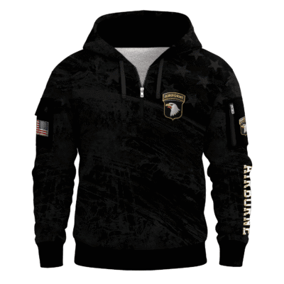 US ARMY AIRBORNE All-over Quater Zip Hoodie