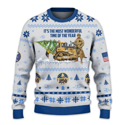 US NAVY SEABEES 250th Years Of Service All-over Sweater