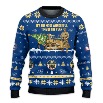 US NAVY SEABEES 250th Years Of Service All-over Sweater