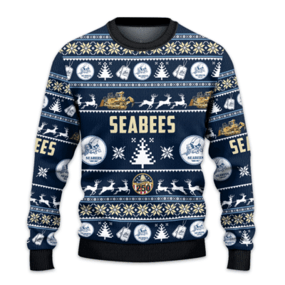 US NAVY SEABEES 250th Years Of Service All-over Sweater