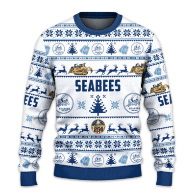 US NAVY SEABEES 250th Years Of Service All-over Sweater