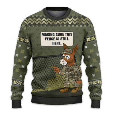 Fence Duty US Army Ugly All-over-print Sweater