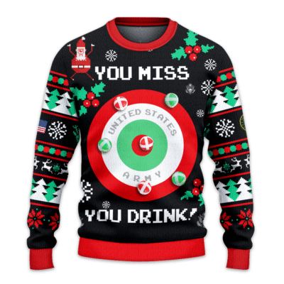 US ARMY Drinking Game Ugly Christmas All-over-print Sweater