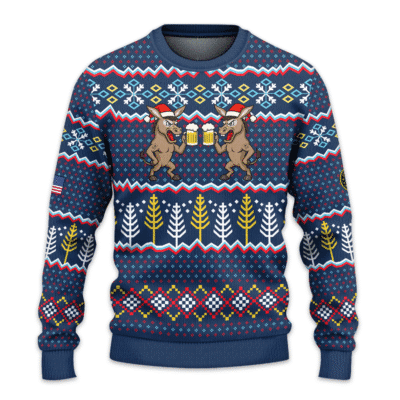 US ARMY Army Mule Beer Party Ugly Christmas All-over-print Sweater