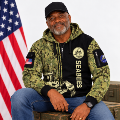 US Navy Seabees 250th Years of Service Quarter Zip Hoodie