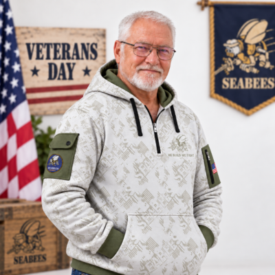 US Navy Seabee Quarter Zip Hoodie