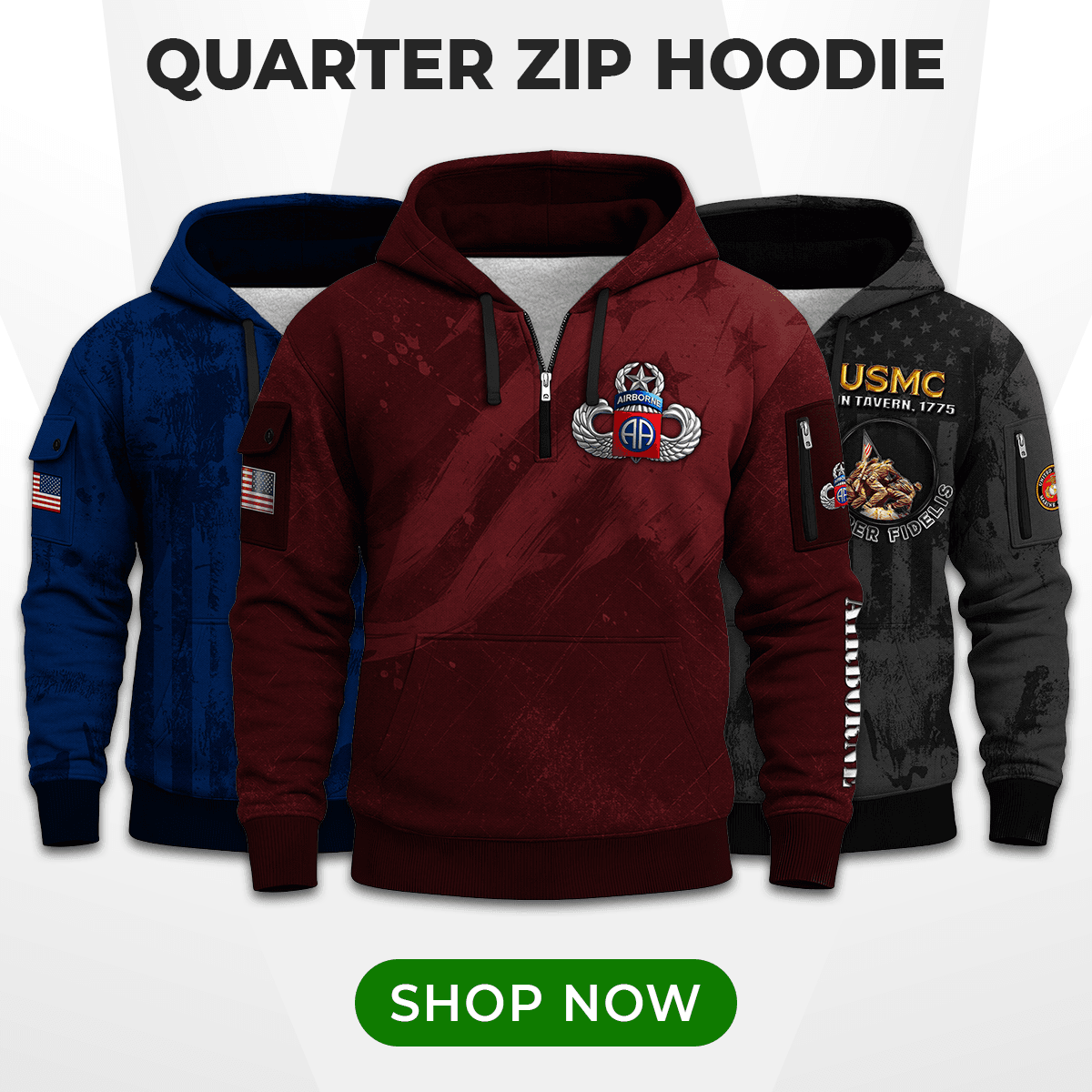 Quarter Zip Hoodies