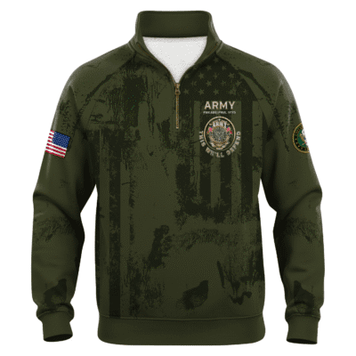 US ARMY 250th Years Of Service Quarter Zip Sweatshirt