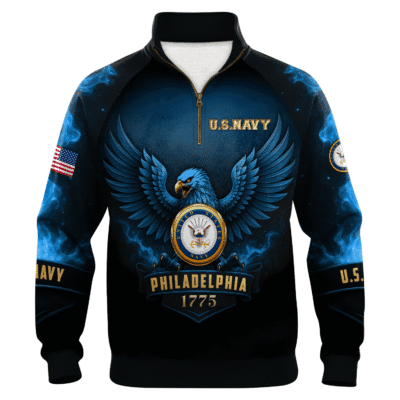 US Navy 250th Years Of Service Quarter Zip Sweatshirt