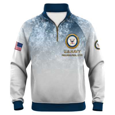 US Navy 250th Years Of Service Quarter Zip Sweatshirt