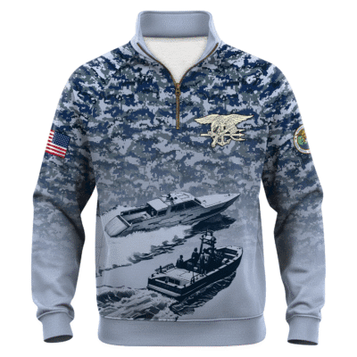 US Navy Naval Special Warface Quarter Zip Sweatshirt