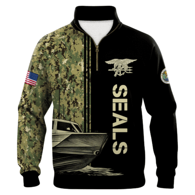 US Navy Naval Special Warface Quarter Zip Sweatshirt