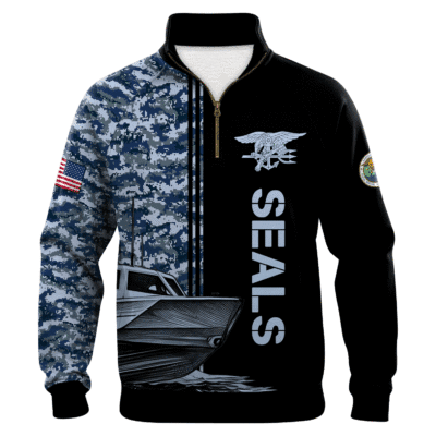 US Navy Naval Special Warface Quarter Zip Sweatshirt