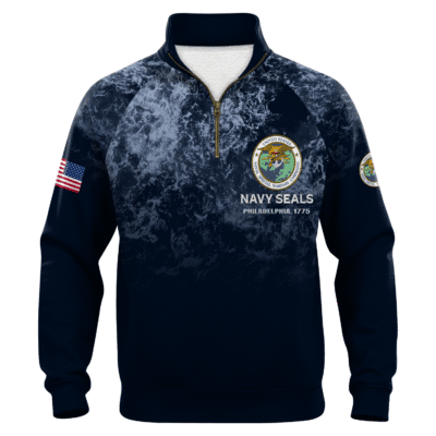US Navy Naval Special Warface Quarter Zip Sweatshirt