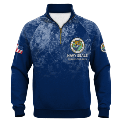 US Navy Naval Special Warface Quarter Zip Sweatshirt