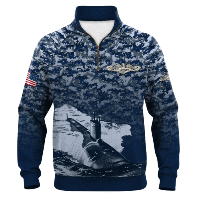 US Navy Submarines Quarter Zip Sweatshirt