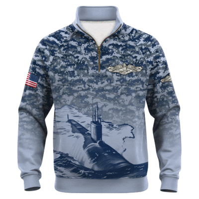 US Navy Submarines Quarter Zip Sweatshirt