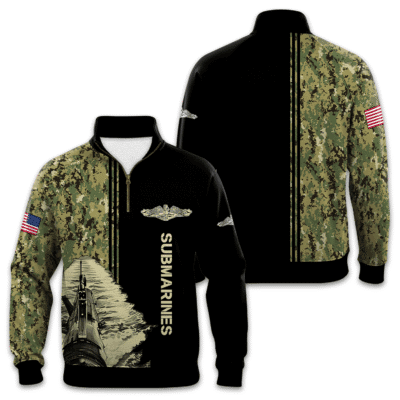 US Navy Submarines Quarter Zip Sweatshirt