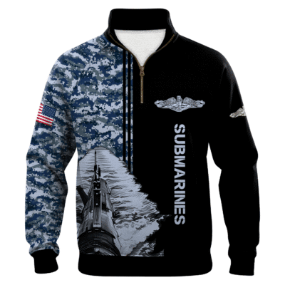 US Navy Submarines Quarter Zip Sweatshirt