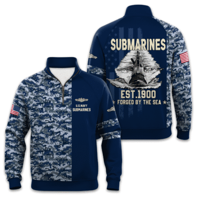 US Navy Submarines Quarter Zip Sweatshirt