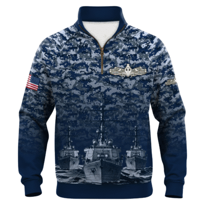 US Navy Suface Warface Quarter Zip Sweatshirt