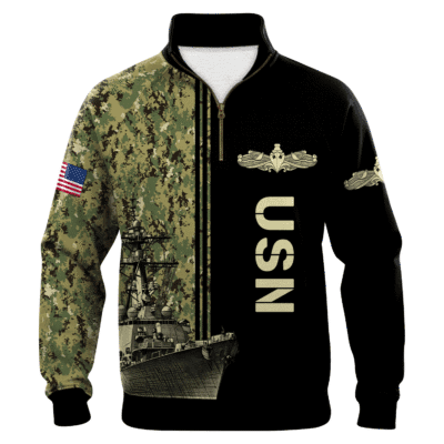 US Navy Suface Warface Quarter Zip Sweatshirt