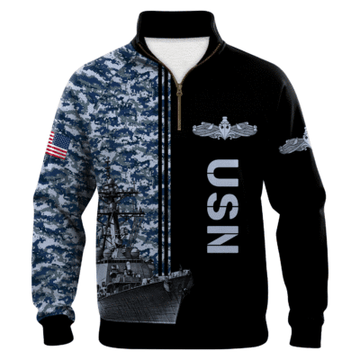 US Navy Suface Warface Quarter Zip Sweatshirt