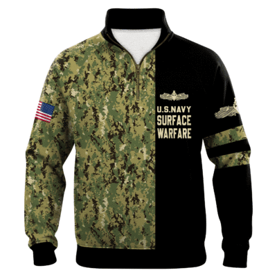 US Navy Suface Warface Quarter Zip Sweatshirt