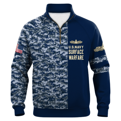 US Navy Suface Warface Quarter Zip Sweatshirt