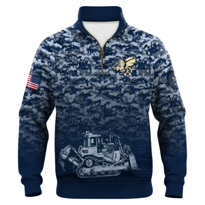 US Navy SeaBees Quarter Zip Sweatshirt