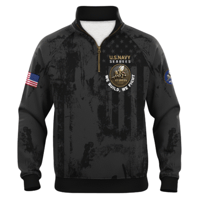 US Navy SeaBees Quarter Zip Sweatshirt