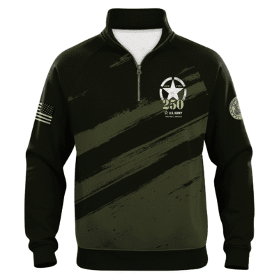 US ARMY 250th Years Of Service Quarter Zip Sweatshirt