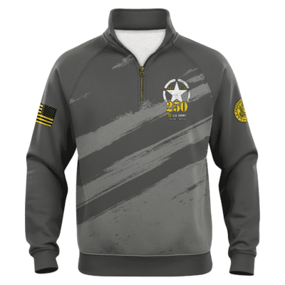 US ARMY 250th Years Of Service Quarter Zip Sweatshirt