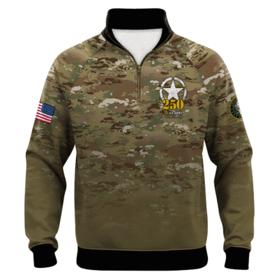 US ARMY 250th Years Of Service Quarter Zip Sweatshirt