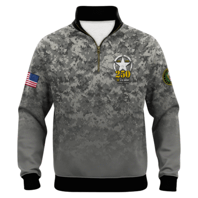 US ARMY 250th Years Of Service Quarter Zip Sweatshirt
