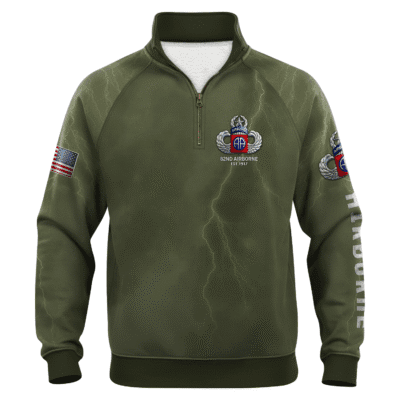 US Army AirBorne Quarter Zip Sweatshirt
