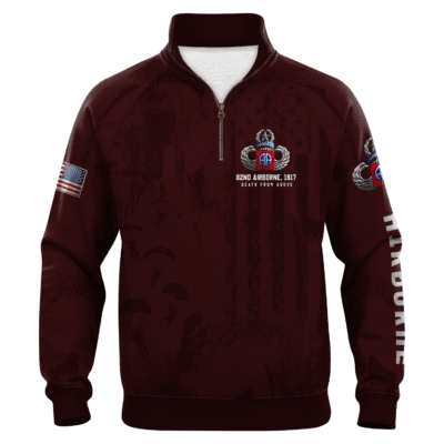 US Army AirBorne Quarter Zip Sweatshirt