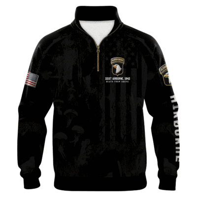 US Army AirBorne Quarter Zip Sweatshirt