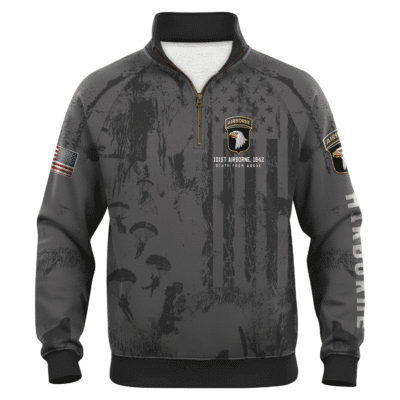 US Army AirBorne Quarter Zip Sweatshirt