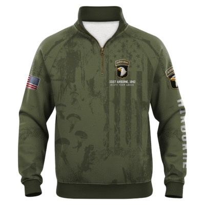 US Army AirBorne Quarter Zip Sweatshirt
