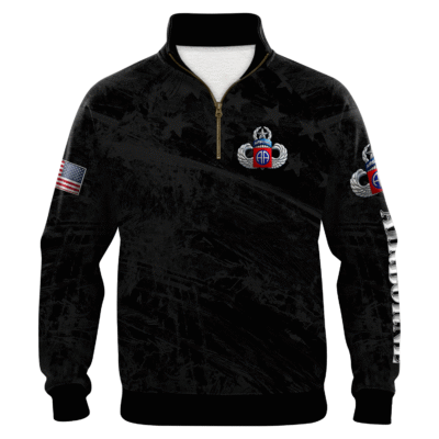 US Army AirBorne Quarter Zip Sweatshirt